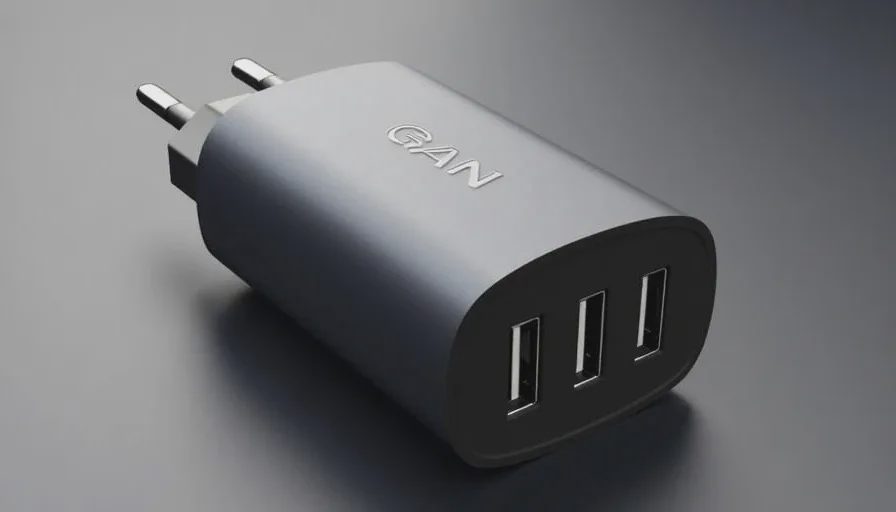Look for a 65W or 100W GaN charger featuring dual USB-C ports and at least one USB-A port